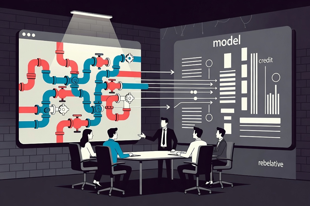 Data-integration plumbing transformed into a clean credit model